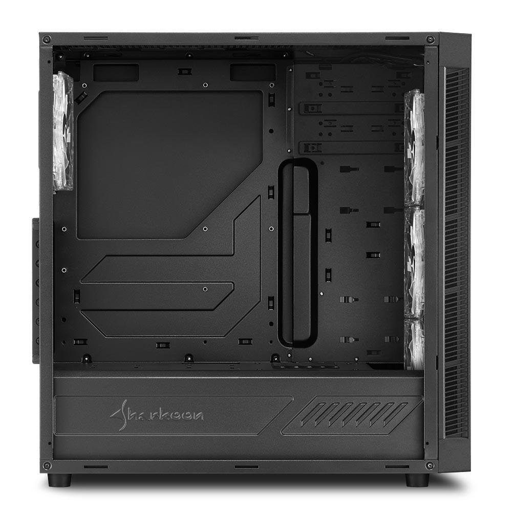 Gabinete Sharkoon TG5, ATX, LED Vermelho, Lateral e Frontal em Vidro Temperado,4x Cooler Fan, Preto - TG5 Gabinete Sharkoon TG5, ATX, LED Vermelho, Lateral e Frontal em Vidro Temperado,4x Cooler Fan, Preto - TG5