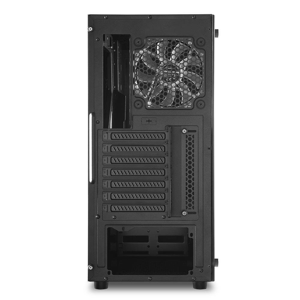 Gabinete Sharkoon TG5, ATX, LED Vermelho, Lateral e Frontal em Vidro Temperado,4x Cooler Fan, Preto - TG5 Gabinete Sharkoon TG5, ATX, LED Vermelho, Lateral e Frontal em Vidro Temperado,4x Cooler Fan, Preto - TG5