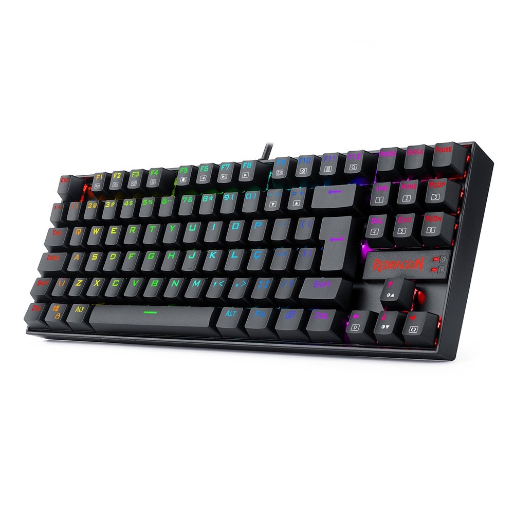 Teclado Magnético Gamer Redragon Kumara Pro, RGB, Switch Brown, USB, ABNT2, Preto = K552RGB-PRO (PT-BROWN) V2