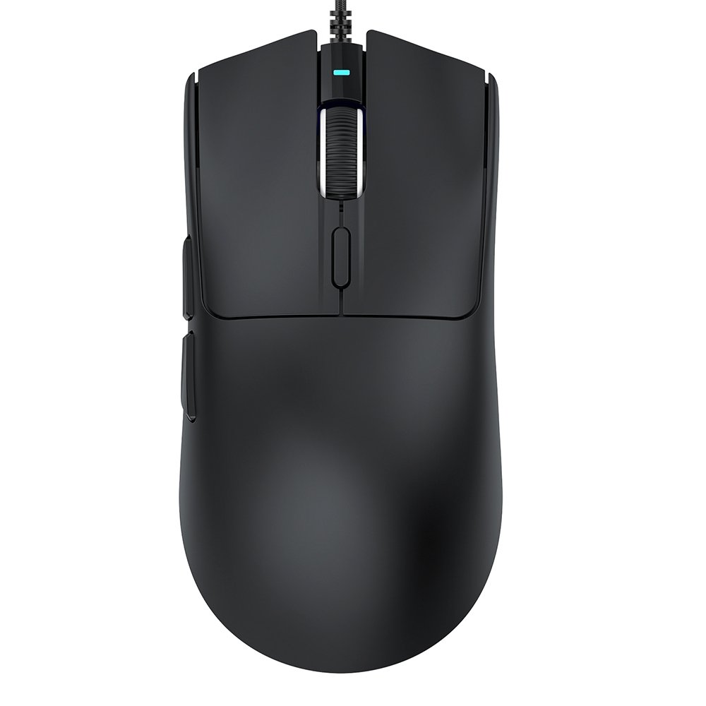 Mouse Gamer com Fio Attack Shark X1, Ultraleve, 12.800 DPI, 6 Botões - Preto