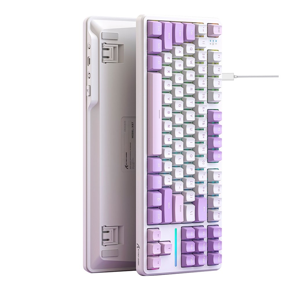 Teclado Attack Shark X87 Twilight Purple | KaBuM!
