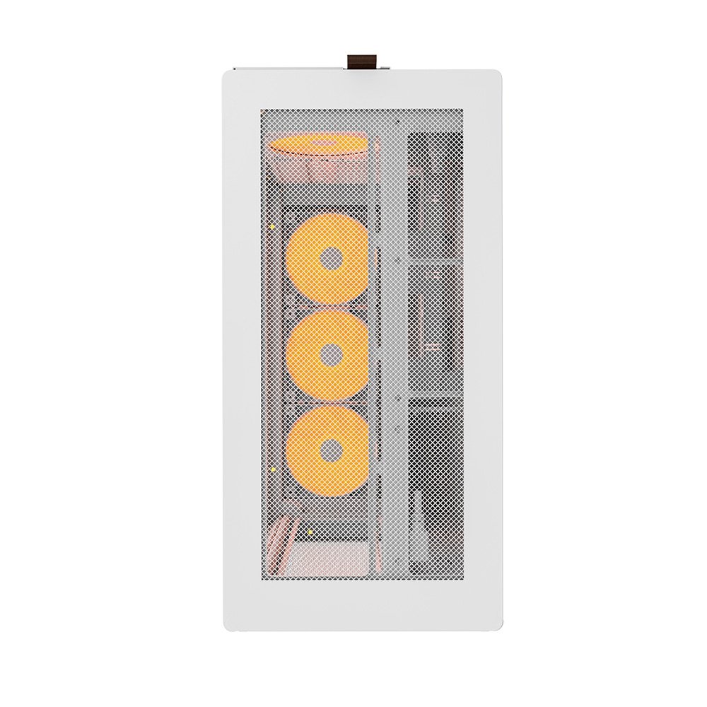 Gabinete Gamer Montech HS01 Pro, Mid-Tower, ATX, Vidro Temperado, 5x FANs, Branco - HS01PROWH Gabinete Gamer Montech HS01 Pro, Mid-Tower, ATX, Vidro Temperado, 5x FANs, Branco - HS01PROWH