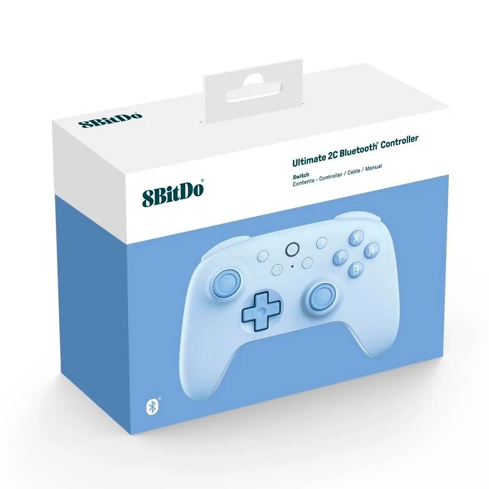 Controle Sem Fio 8BitDo Ultimate 2C, Joysticks com Efeito Hall, Bluetooth, para Switch e Windows, Azul - 80NC01 Controle Sem Fio 8BitDo Ultimate 2C, Joysticks com Efeito Hall, Bluetooth, para Switch e Windows, Azul - 80NC01