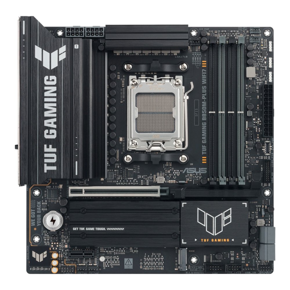Placa Mãe ASUS TUF GAMING B850M-PLUS WIFI7, AMD AM5 , mATX, DDR5, Wi-fi 7, Bluetooth, Preto - 90MB1MU0-M0EAY0 Placa Mãe ASUS TUF GAMING B850M-PLUS WIFI7, AMD AM5 , mATX, DDR5, Wi-fi 7, Bluetooth, Preto - 90MB1MU0-M0EAY0