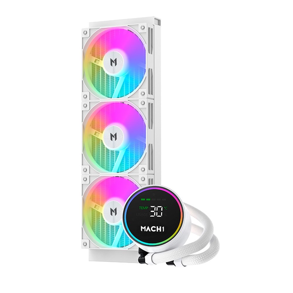 Water Cooler MACH1 EXTREME, Digital, ARGB, 360mm, AMD e Intel, Branco - ICEFDIG360WH Water Cooler MACH1 EXTREME, Digital, ARGB, 360mm, AMD e Intel, Branco - ICEFDIG360WH
