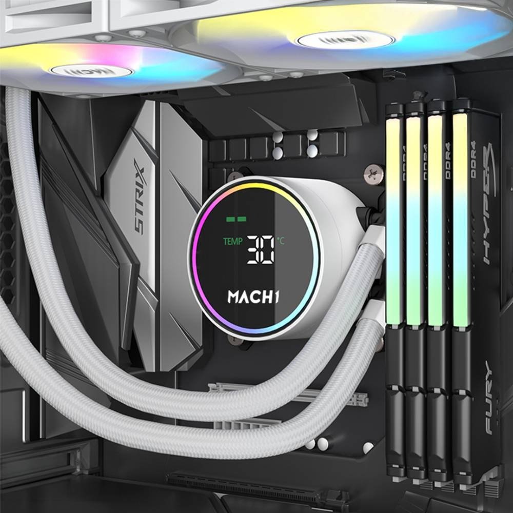Water Cooler MACH1 EXTREME, Digital, ARGB, 360mm, AMD e Intel, Branco - ICEFDIG360WH Water Cooler MACH1 EXTREME, Digital, ARGB, 360mm, AMD e Intel, Branco - ICEFDIG360WH