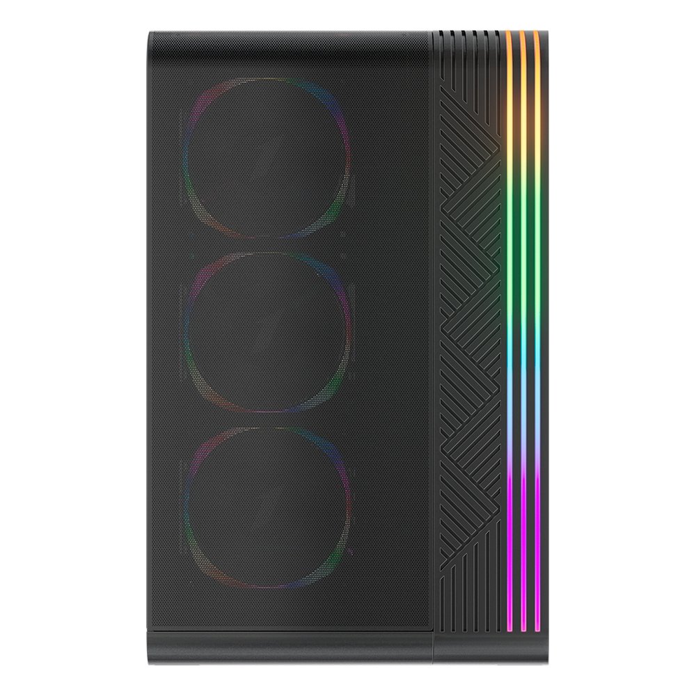 Gabinete Gamer 1STPLAYER VT7, Mid Tower, RGB, ATX, Lateral em Vidro Temperado, 4X Fans, Preto - VT7-BK-4FS7 Gabinete Gamer 1STPLAYER VT7, Mid Tower, RGB, ATX, Lateral em Vidro Temperado, 4X Fans, Preto - VT7-BK-4FS7