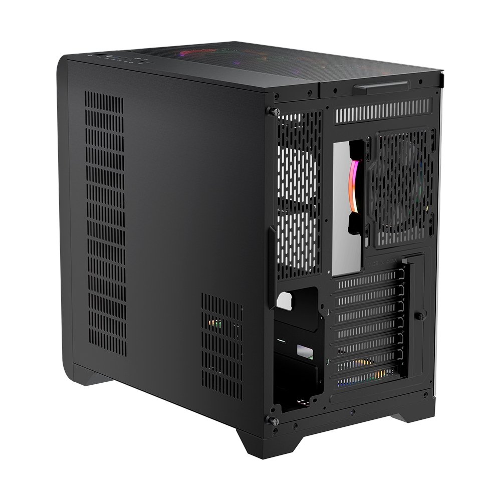 Gabinete Gamer 1STPLAYER VT7, Mid Tower, RGB, ATX, Lateral em Vidro Temperado, 4X Fans, Preto - VT7-BK-4FS7 Gabinete Gamer 1STPLAYER VT7, Mid Tower, RGB, ATX, Lateral em Vidro Temperado, 4X Fans, Preto - VT7-BK-4FS7
