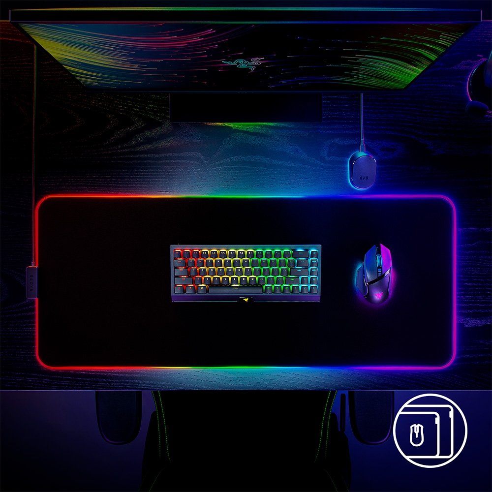 Mousepad Razer Strider Chroma Híbrido RGB | KaBuM!