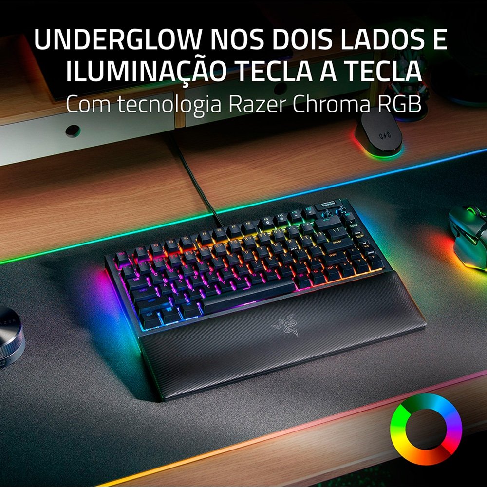 Teclado Razer BlackWidow V4 Pro 75% | KaBuM!