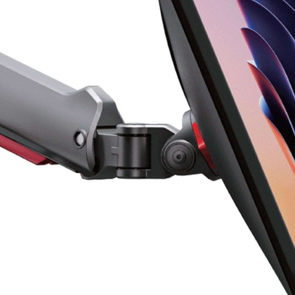 Suporte de Mesa Articulado Gamer para Monitor de 32" a 60" ELG, com Pistão a Gás, VESA, RGB, Vermelho e Preto - SGM04