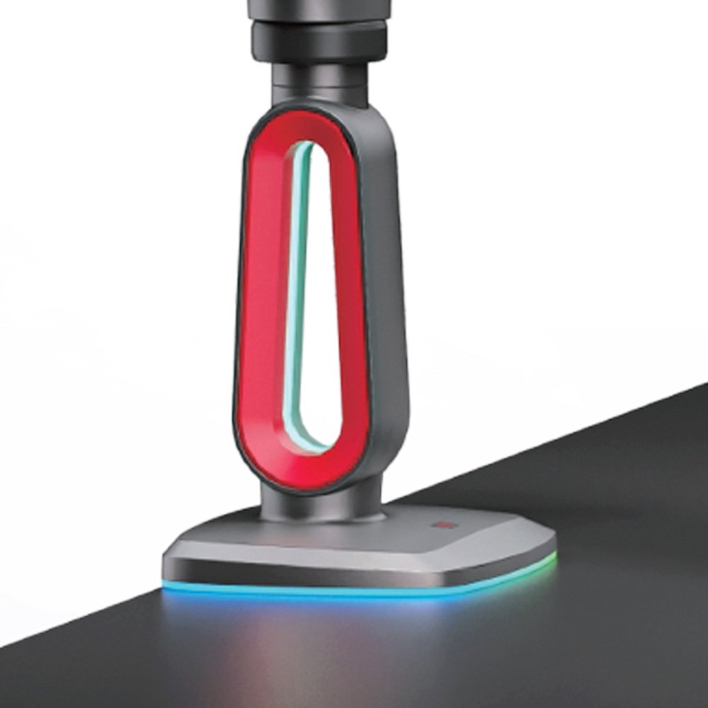 Suporte de Mesa Articulado Gamer para Monitor de 32" a 60" ELG, com Pistão a Gás, VESA, RGB, Vermelho e Preto - SGM04