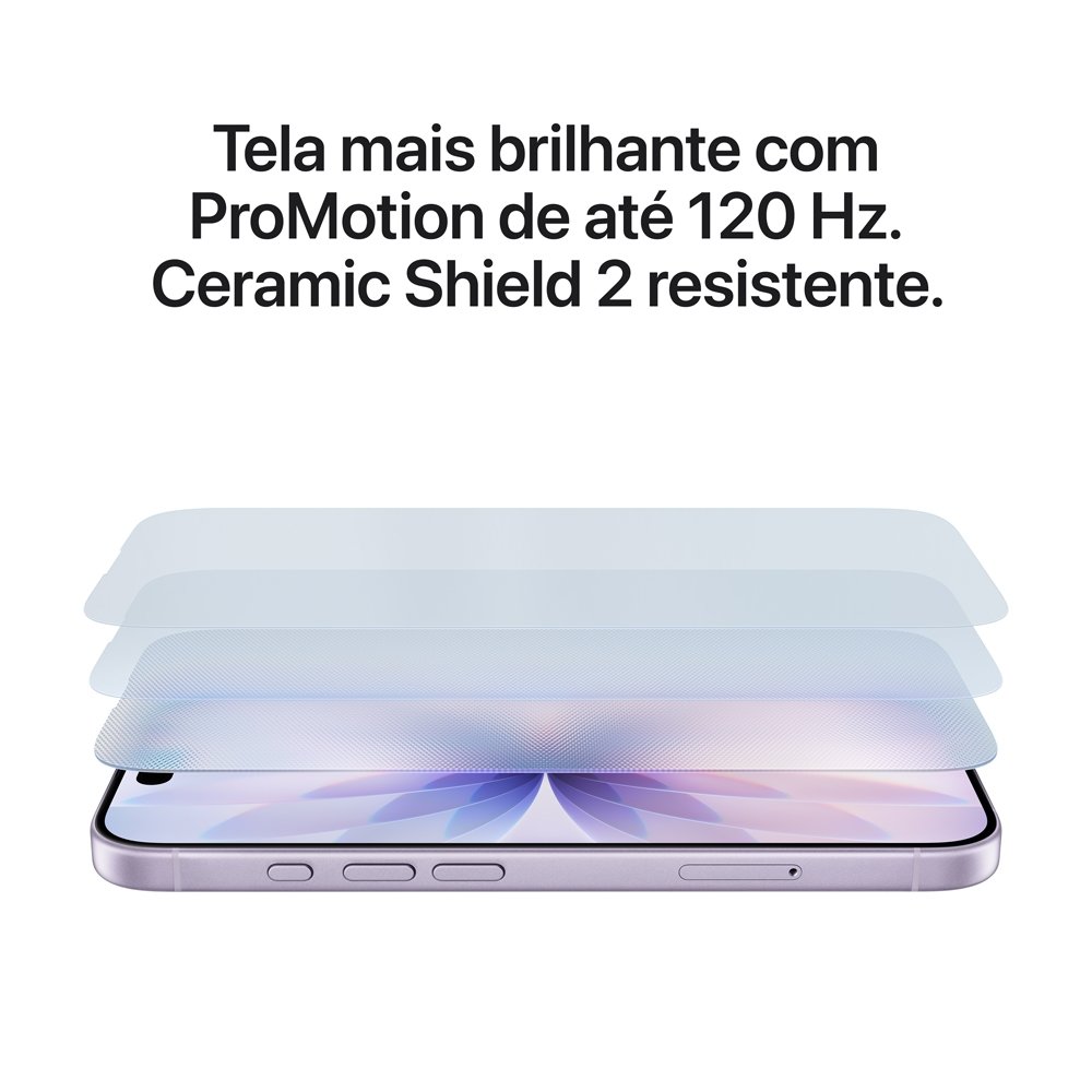 iPhone 17 Apple 256GB, Câmera Dupla Fusion 48MP, Tela 6.3" Super Retina XDR, Preto