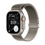 Apple Watch Ultra 3 GPS + Cellular, Caixa Natural de Titânio de 49 mm, Pulseira Natural Estilo Milanês de Titânio, M - MEWY4BE/A