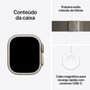 Apple Watch Ultra 3 GPS + Cellular, Caixa Natural de Titânio de 49 mm, Pulseira Natural Estilo Milanês de Titânio, M - MEWY4BE/A