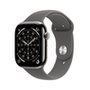 Apple Watch Series 11 GPS + Cellular, Caixa Natural de titânio de 46 mm, Pulseira Esportiva Cinza-Pedra, Tamanho M/G - MFCX4AM/A