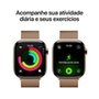 Apple Watch Series 11 GPS + Cellular, Caixa dourada de Titânio de 46 mm, Pulseira dourada estilo milanês, Tamanho M/G - MFD84AM/A