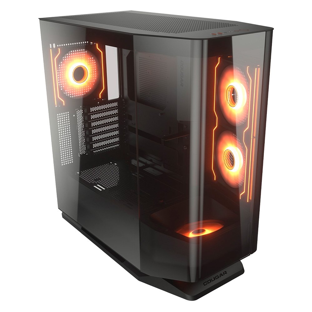 Gabinete Gamer Cougar FV270, Mid Tower, RGB, ATX, Frontal e Lateral em Vidro Curvo, com 4 Fans, Preto - 3858M60.0005