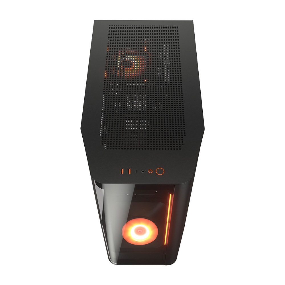 Gabinete Gamer Cougar FV270, Mid Tower, RGB, ATX, Frontal e Lateral em Vidro Curvo, com 4 Fans, Preto - 3858M60.0005