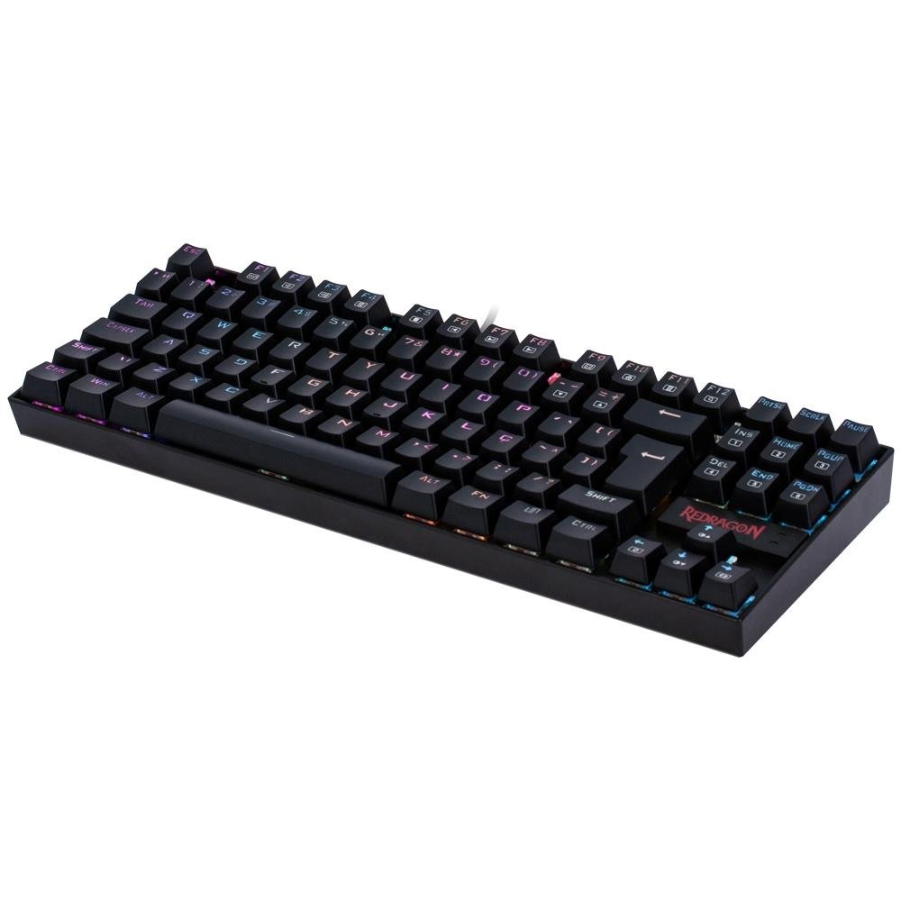 Teclado Mecânico Gamer Redragon Kumara, Anti-Ghosting, RGB, Switch Outemu Blue, ABNT2, Preto, PT - K552RGB-1 (PT-BLUE)