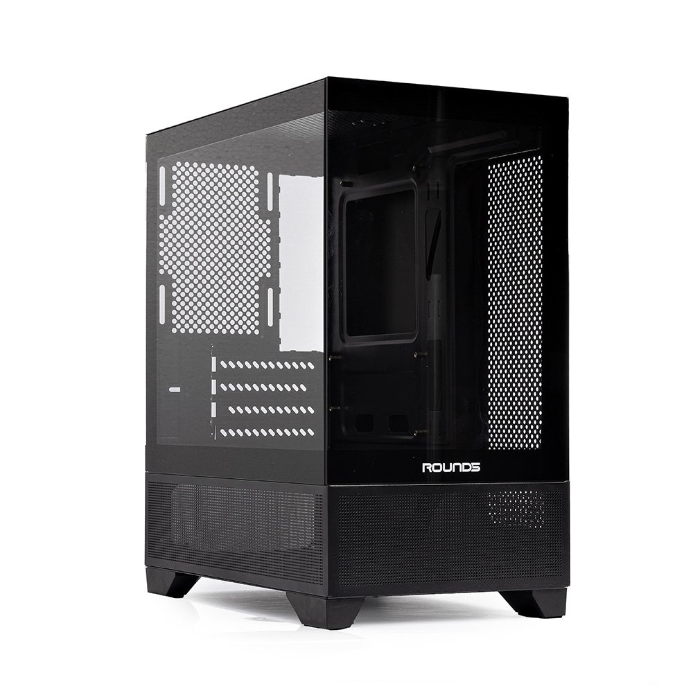 Gabinete Gamer Round5 Draven, Mini Tower, M-ATX, Frontal e Lateral em Vidro, Preto - R5-DRAVEN-B-2181