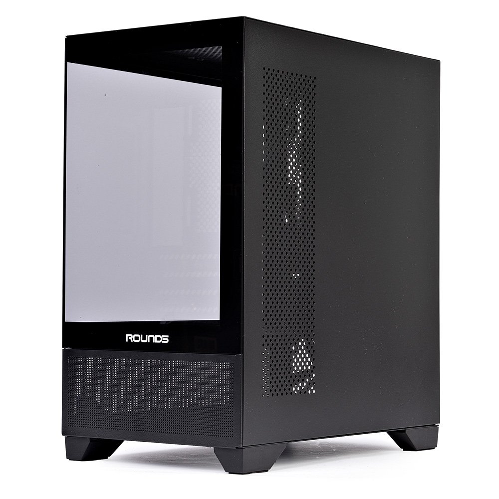 Gabinete Gamer Round5 Draven, Mini Tower, M-ATX, Frontal e Lateral em Vidro, Preto - R5-DRAVEN-B-2181