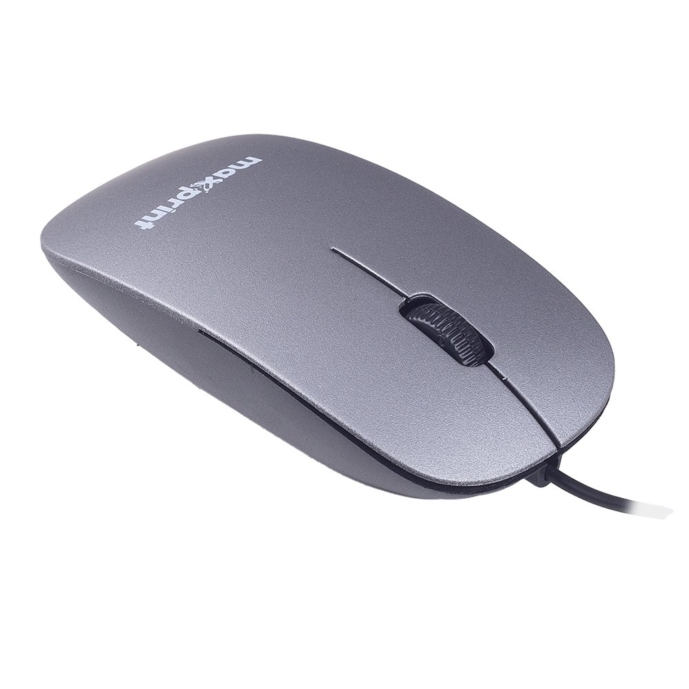 Mouse Maxprint Surface, USB, 1200 DPI, Design Slim, Cinza - 60000160