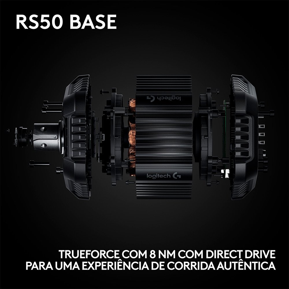 Volante Logitech G RS50 Com Direct Drive DE 8 Nm, Feedback TRUEFORCE, Ultrarealista, Compatível com PS4, PS5 e PC - 941-000265 Volante Logitech G RS50 Com Direct Drive DE 8 Nm, Feedback TRUEFORCE, Ultrarealista, Compatível com PS4, PS5 e PC - 941-000265