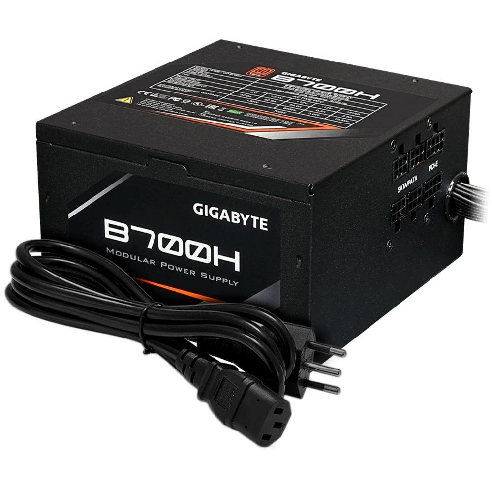 Fonte Gigabyte 700W 80 Plus Bronze Semi Modular - B700H Fonte Gigabyte 700W 80 Plus Bronze Semi Modular - B700H