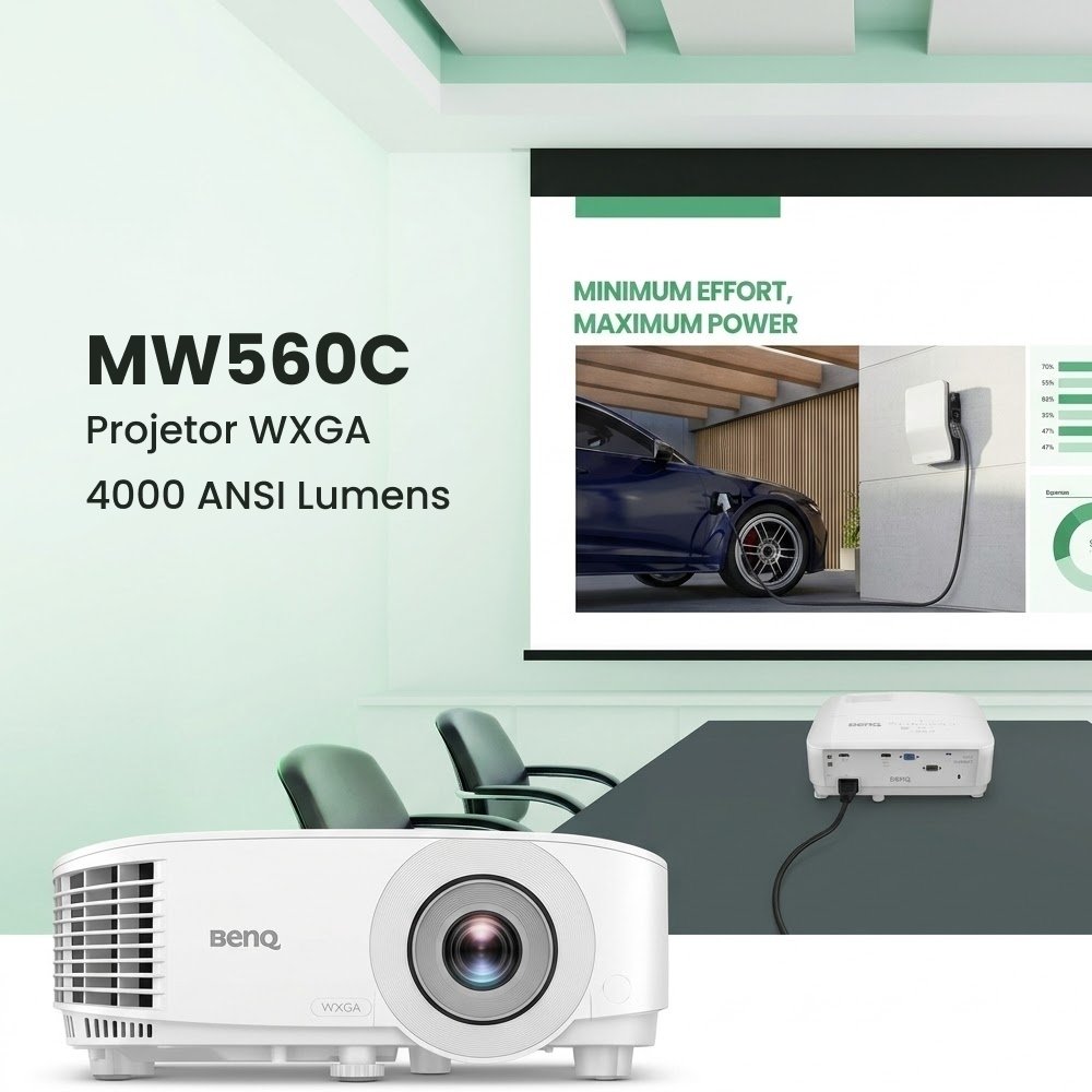 Projetor BenQ MW560 WXGA 4000 Lumens | KaBuM!
