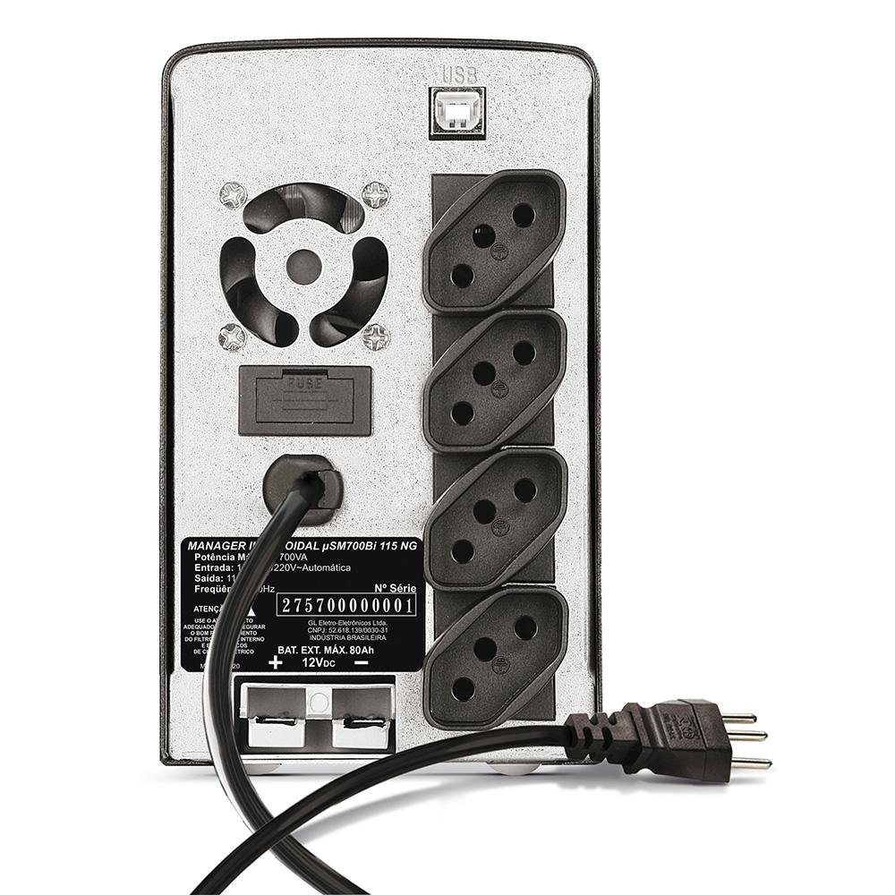 Nobreak SMS Manager III Senoidal uSM1500Bi 115 24Vdc NG 27572 | KaBuM!
