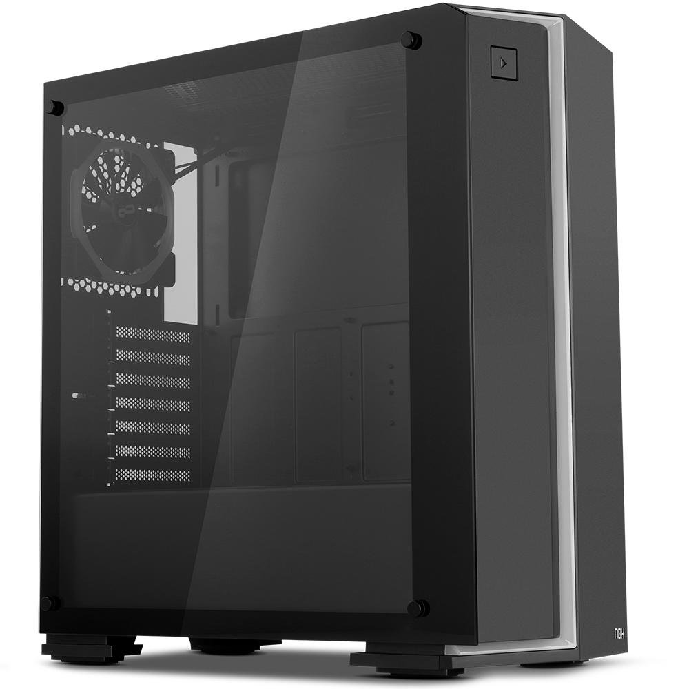 Gabinete NOX INFINITY NEON Painel lateral em Vidro Temperado, Frontal com Iluminação Rainbow, 1 FAN RGB - NXINFINTYNEON Gabinete NOX INFINITY NEON Painel lateral em Vidro Temperado, Frontal com Iluminação Rainbow, 1 FAN RGB - NXINFINTYNEON
