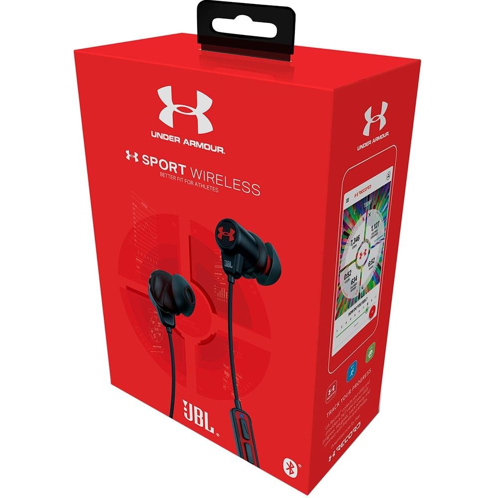 Fone de Ouvido JBL Under Armour Sport Wireless Bluetooth, A prova de Suor, Preto