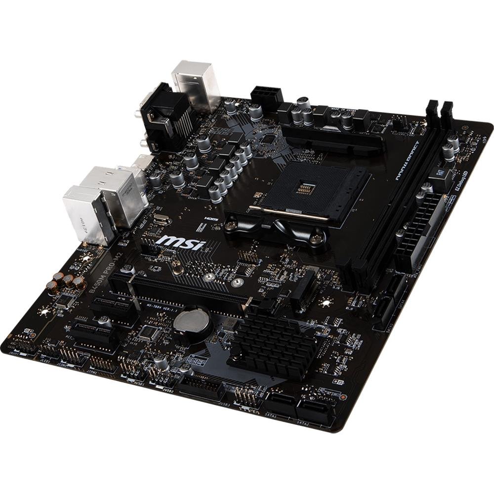 Placa-Mãe MSI B450M Pro-M2, AMD AM4, mATX, DDR4 Placa-Mãe MSI B450M Pro-M2, AMD AM4, mATX, DDR4