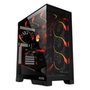 Gabinete Gamer PCYES Forcefield Flow, Mid Tower, RGB, Lateral em Vidro, Black Vulcan - Gfffbv