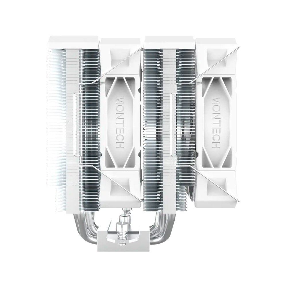 Air Cooler Montech NX600, Dual Tower, 120mm, Intel e AMD, Branco - NX600W Air Cooler Montech NX600, Dual Tower, 120mm, Intel e AMD, Branco - NX600W