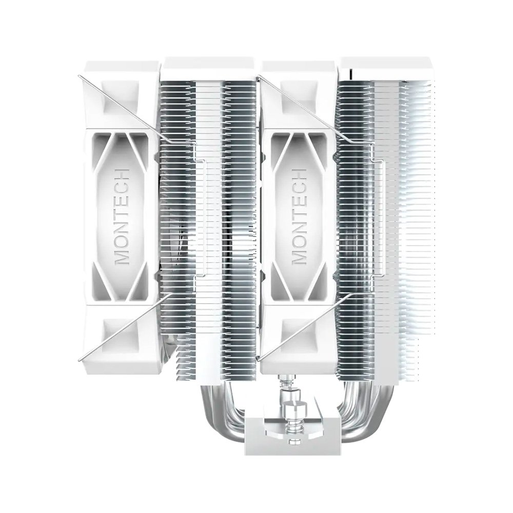 Air Cooler Montech NX600, Dual Tower, 120mm, Intel e AMD, Branco - NX600W Air Cooler Montech NX600, Dual Tower, 120mm, Intel e AMD, Branco - NX600W