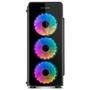Gabinete Gamer NOX Hummer TGM, RGB Rainbow, Lateral e Frontal em Vidro, 4x Coolers, Preto - NXHUMMERTGM