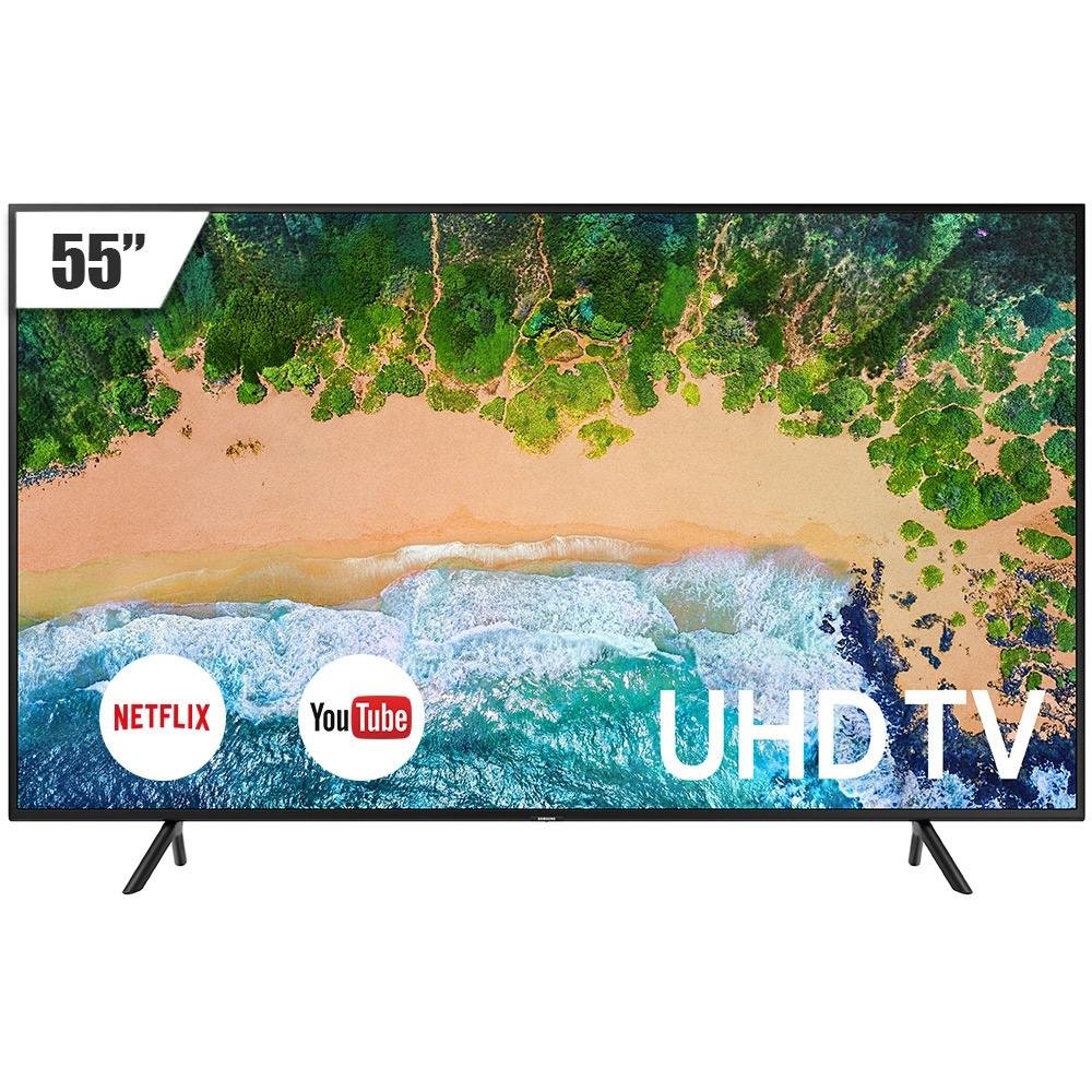 Smart TV LED 55´ UHD 4K Samsung, 3 HDMI, 2 USB, Wi-Fi, HDR - LH55BENELGA/ZD