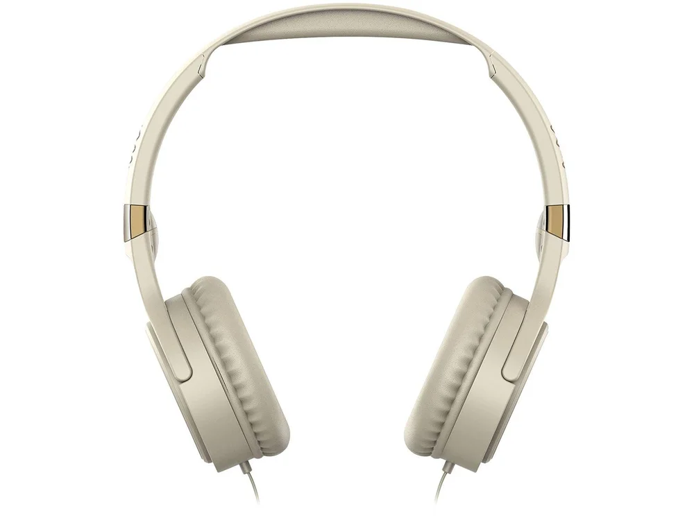 Headphone Philco, Concha auditiva almofadada, Bege - PFO02G Headphone Philco, Concha auditiva almofadada, Bege - PFO02G