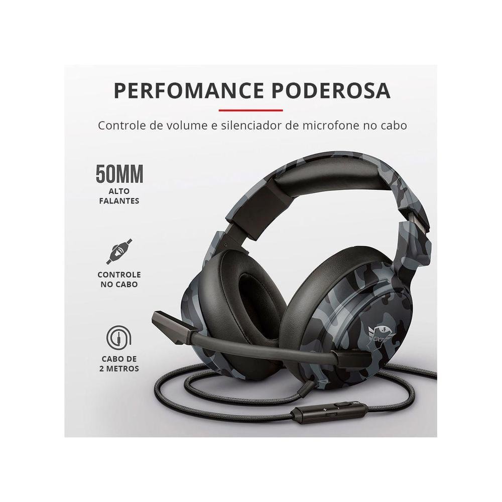 Headset Gamer Trust 2.0 GXT 433K Pylo