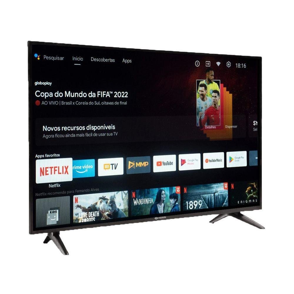 Smart TV 43” Full HD DLED Rig Vizzion BR43D1SA