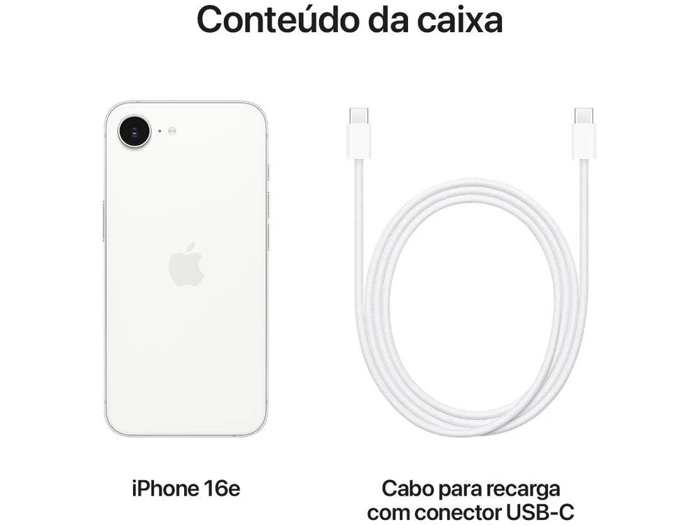 Apple iPhone 16e 256GB Branco 6,1