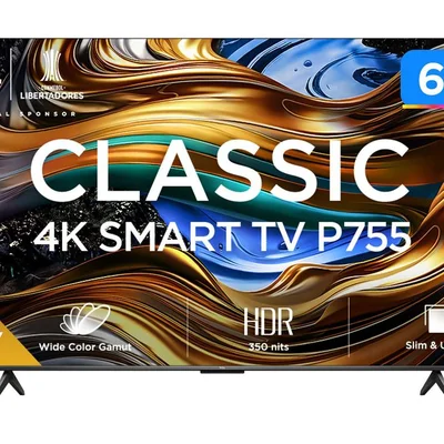 Smart TV 65" 4K UHD LED TCL 65P755 Wi-Fi Bluetooth 3 HDMI 1 USB