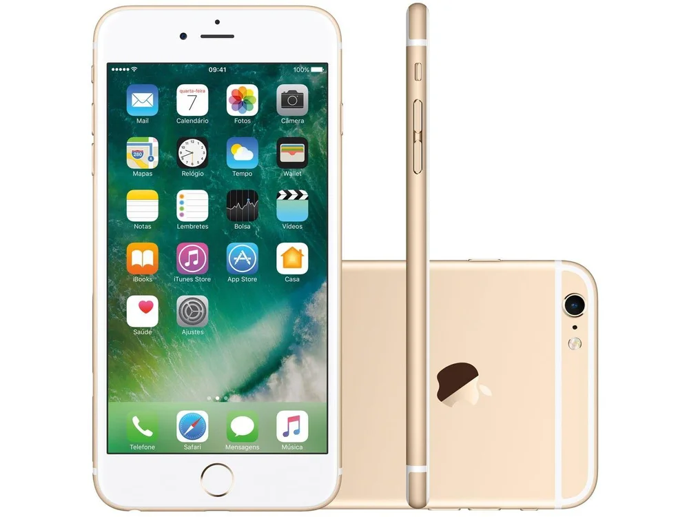 iPhone 6s Plus Apple 128GB Dourado 4G Tela 5.5”