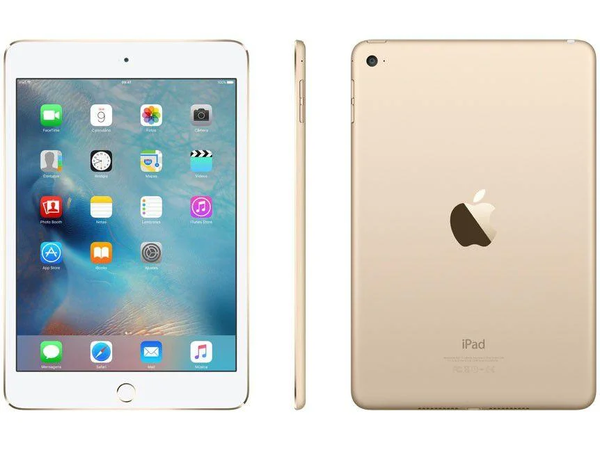 Apple iPad mini4 ゴールド 128GB⭐️ Wi-Fi 海外版 iPad Mini 4 Apple 128GB Dourado Tela 7,9 Retina