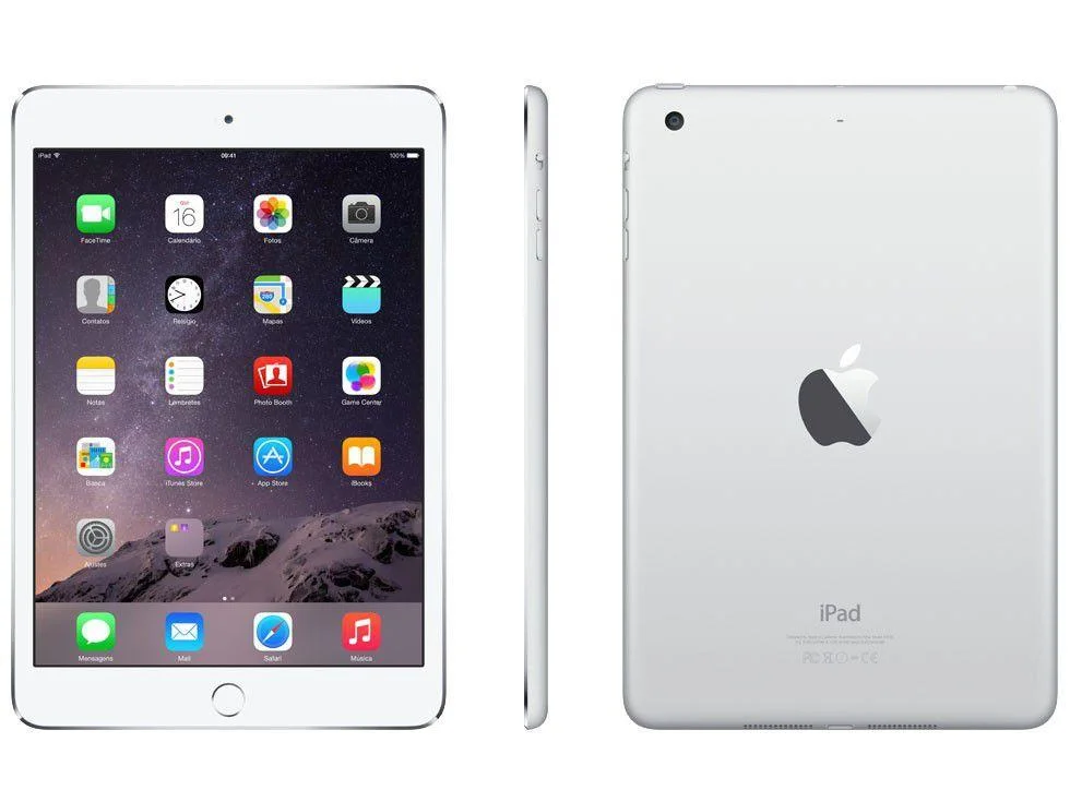 iPad Mini 3 Apple 128GB Cinza Espacial Tela 7,9”