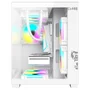 Gabinete Gamer Clanm Grodd Branco Vidro Temperado RGB Micro Atx / Itx