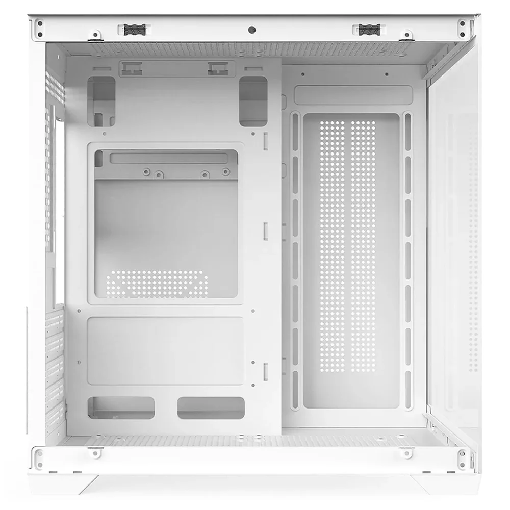 Gabinete Gamer Clanm Grodd Branco Vidro Temperado RGB Micro Atx / Itx Gabinete Gamer Clanm Grodd Branco Vidro Temperado RGB Micro Atx / Itx