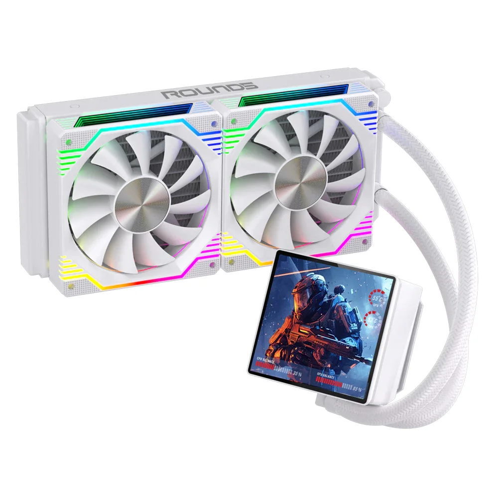 Water Cooler Round5 Zephyro White ARGB 240mm - 7499 Water Cooler Round5 Zephyro White ARGB 240mm - 7499